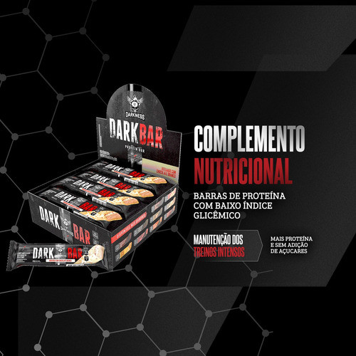 Dark Bar Morango Chocolate Branco Darkness Nutrição comp. - Image 6