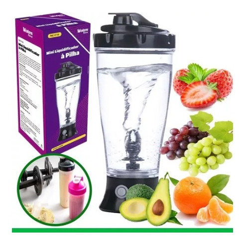 Mini Liquidificador Mixer Copo Portátil A Pilhas Shake 300ml - Image 3