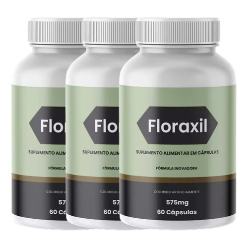 3 Floraxil 180 Cápsulas - Acelera O Metabolismo 100% Natural
