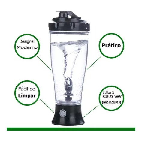 Mini Liquidificador Mixer Copo Portátil A Pilhas Shake 300ml - Image 4