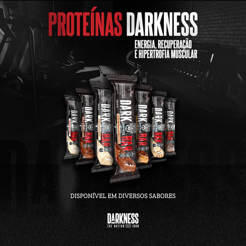 Dark Bar Morango Chocolate Branco Darkness Nutrição comp. - Image 7