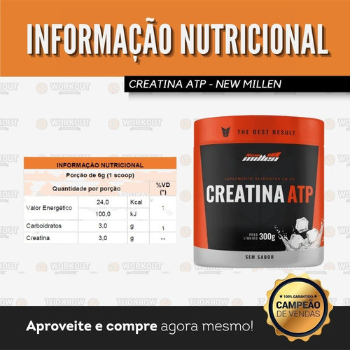 Creatina Atp 300g New Millen - Creatina Atp 300g New Millen - Image 4