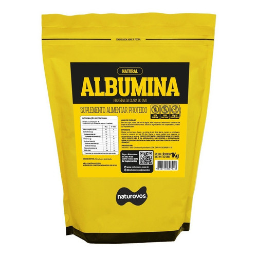 Albumina Naturovos 1kg Natural - Albumina Naturovos 1kg