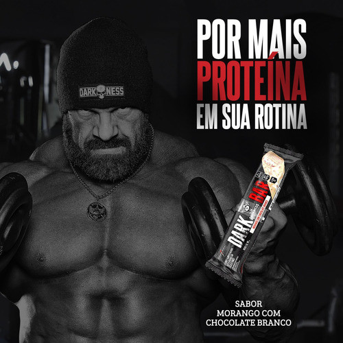 Dark Bar Morango Chocolate Branco Darkness Nutrição comp. - Image 4