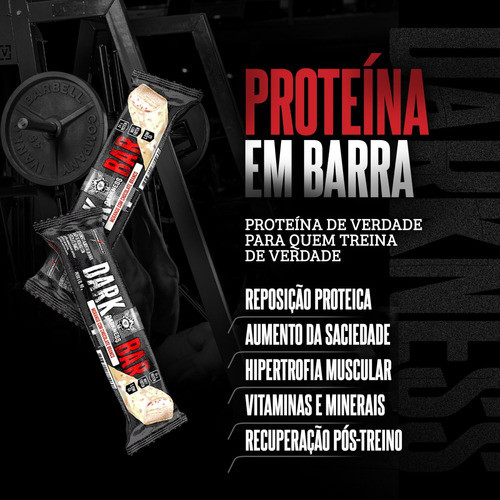 Dark Bar Morango Chocolate Branco Darkness Nutrição comp. - Image 2